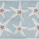 Avanti Linens - Bath Mat, Cotton Bath Rug, Seashell Inspired Bathroom Decor, Guest Bathroom Essentials (Sequin Shells Collection, 24" x 60")
