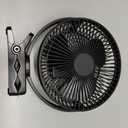 Portable Clip on Fan 10000mAh Battery Powered, USB Type C, Supports 720 Adjustment, 4 speed, 8inch Personal Fan for Table, Bedroom, Desk, Camping, Stroller, Golf Cart