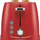 Proctor Silex Plastic 2 Slice Toaster, Bagel, Defrost & Cancel Buttons, Browning Control With 7 Shades, Auto Shutoff, Slide-Out Crumb Tray, Red (22661)