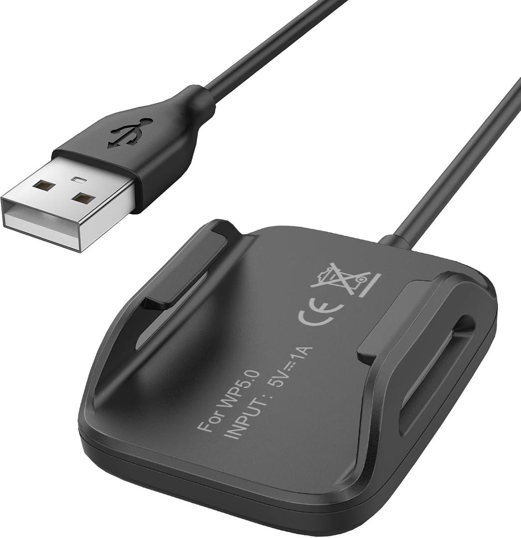USB Charger Compatible with Whoop 5.0/MG, One, Peak, Life3.3 Ft/1m USB-A Portable Charging Cable Cord for Whoop 5.0/MG Charger, Not Compatible with Whoop 4.0