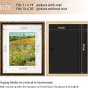 16x20 Picture Frame, Ornate Embossing Frame with Paper Mat and Plexiglass, Fit for 16x20 without Mat or 11x14 with Mat, Wall Mounting Display for Art Prints, Black and Antique Gold, 1 Pack