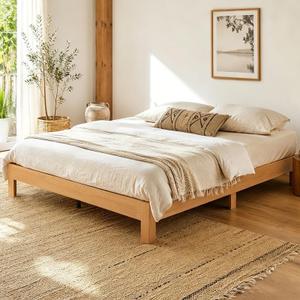 Queen Bed Frame, 11.5 Inch Solid Wood Platform Bed, Natural Pine
Heavy-Duty Wood Slats, Reinforced Support, Noise-Free Design, Spacious Under-Bed Storage, No Box Spring Needed, Easy Assembly