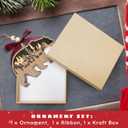 Pawzity Bear Ornaments - Bear Ornaments for Christmas Tree - Animals Gifts for Bears Lovers, Women, Men - Wood Christmas Hanging Ornament