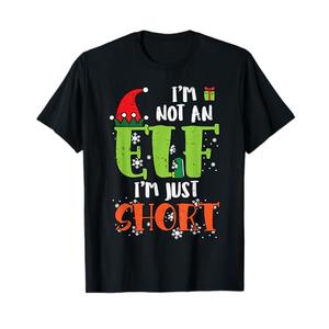 Im Not an Elf Just Short Funny Christmas Xmas Men Women Kids T-Shirt, 3 XL