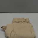 Girls Uniform Pants Kids High Stretchy Flare Dress Pants Elastic Waist Size 7-14 Years (Khaki)