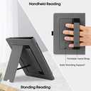 2 x Universal Case for 6" eReaders, Folio Leather Stand Cover with Handstrap Compatible with All 6 inch Paperwhite/Kobo/Tolino/Pocketook/Sony E-Book Reader-Black