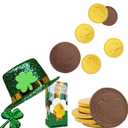 Fruidles St. Patrick's Day Chocolate Coins Leprechaun Lucky Gold Coins, Belgian Milk Chocolate Coins Nut-Free (1000-Pack) (EXP 06/08/27)
