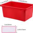 Zonon 12 Pcs Plastic Cubby Storage Bins, Mixed, 11.61 x 7.68 x 4.92