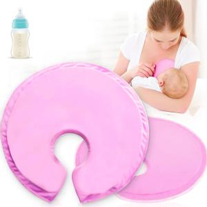 Breast Therapy Pack -2 Hot Cold - Breast Heating Pad Breastfeeding Relief - Breast Ice Packs for Engorgement & Nipple Gel Soothing Pads (Purple)