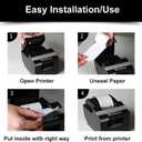 Sticky Thermal Receipt Paper 3 1/8" x 170' | 6 Rolls Linerless Wrinkle-Free Adhesive | For TOAST POS, Epson TM-L90 Sticky Label Paper, Kitchen Order, Delivery & Shipping Labels | Residue-Free