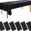 Table Cover Pack of 6 - Rectangular - Black (Rectangular 54" x 108")