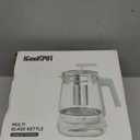 Hot Electric Kettle with Tea Infuser and Temperature Control, 1.5L Stainless Steel Tea Maker & 1200W Rapid Boiling, Programmable Control for Coffee and More, White