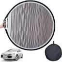 Homaisson Car Dent Detection Board with Storage Bag, 32 inch Striped Light Reflector Board, Flexible Foldable Dent Panel, Dent Fix Tool for Vehicle Door Scratch and Hail Damage (1PC)