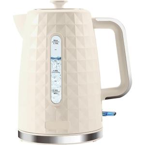 1.7L Electric Kettle, Fast Boiling 1200W Hot Water Boiler, 360° Cordless Design,Electric Tea Kettle for Boiling Water Auto Shut Off Boil Dry Protection，Electric Water Kettle for Coffee Tea,Beige