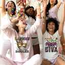 Carnival Iron on Sticker Decal Mardi Gras Patches for Clothing Mask Flower Washable Heat Transfer Decals Vinyl Stickers for Clothes Bag T-Shirt DIY Decor