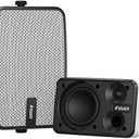 Inwa Outdoor Bluetooth Speakers, IPX5 Waterproof 400W Wall Mount Speaker, Powerful Indoor/Outdoor Sound System, Wireless Sync Up to 100 Speakers, Suitable for Patio/Porch/Gazebo/Garage(MZ-621, Pair)