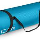 CAP Barbell 1/2-Inch High Density Exercise Yoga Mat with Strap | Multiple Options (Teal)