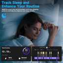 Smart Ring Health Tracker, Activity Tracker for Women & Men, No Subscription Required, Sleep & Heart Rate Monitor, Multi-Sport Modes, Compatible with iOS & Android (Silver, 10)