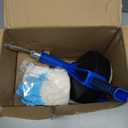 Drain Auger, Clog Remover with Drill Adapter, 25 Feet Flexible Plumbing Snake Use Manually or Powered for Kitchen, Bathroom and Shower Sink, Comes with Gloves (blue)