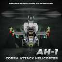 AH-1 Cobra Attack Helicopter Building Block Set, Compatible with Lego Plane Set, Combat Aircraft Model Kit for Adults & Teens (512+ Pieces)