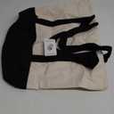 TOPDesign 1 | 3 | 6 | 30 Pack Canvas Tote Bag with an External Pocket, Reusable Grocery Shopping Bag, Top Zipper Closure, Daily Essentials (Black/Natural Pack of 1)
