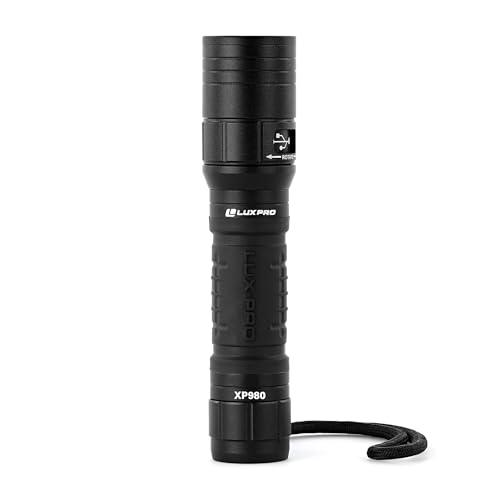 LUXPRO XP980 Pro Series Rechargeable Utility LED Flashlight - 760 Lumens - Bright Flashlight with 24.5-Hour Run time & Ergonomic Handle 2 Pack