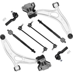 8pc Front Lower Control Arms Suspension Kit Fit for Ford for Focus 2012-2016 Ford C-Max 2013-2018 with Stabilizer Sway Bar End Inner Outer Tie Rod Ends K622788 K622753