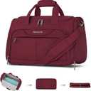 Hanke Underseat Carry On luggage Bags for Travel, Foldable Travel Bags for Women, Soft Lightweight Personal Item Travel Bag Small Carry On Bags for Airplanes, Travel Tote Bags for Women Men.Burgundy