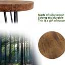 Plant Stand Indoor Outdoor, Wooden plant Stool, Mid Century Plant Stand for Indoor Plants, Wood Modern Plant Holder Rattan Flower, Low Short Boho Rustic Planter Stand Fit 5-15 Inch Pot(M)
