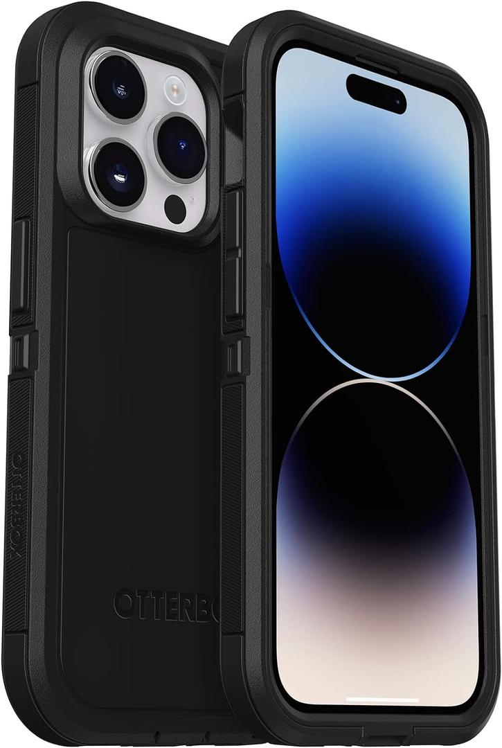 OtterBox iPhone 14 Pro Max (ONLY) Defender Series XT Case - Black, screenless, Rugged, Snaps to MagSafe, Lanyard Attachment