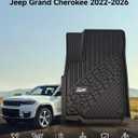 3W Floor Mats & Cargo Liner & Seatback Mats Fit for 2022-2025 2026 Jeep Grand Cherokee WL/4xe 5-Seat Only, (NOT for WK2 or L), TPE All Weather Heavy Duty Car Accessories