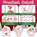 4 x 50Pcs Christmas Goody Gift Bag - ArianQicult Christmas Watercolor Plastic Snacks Party Favor Tote Bags with Handles Xmas Wrap Supplies for New Year Winter Holiday Goodie Gift Party Decoration Supplies