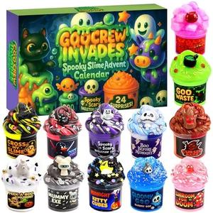 Funewest Slime Advent Calendar for Teen Girls, 24 Days Christmas Countdown with Cute Slime Kit, Xmas Stocking Stuffer Holiday Gifts for Kids Boys Toddlers
