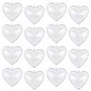 Jangostor 20 Packs Clear Heart Ornaments Balls Valentine‘s Day Ornaments Ball to Fill, DIY Plastic Fillable Valentine Decorations Tree Balls Baubles Craft Transparent Ball (6.5CM)