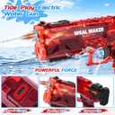 2Packs Electric Water Guns with LED Flash and USB-C Charging, Designed for Epic Aquatic Fun, Automatic Squirt Guns 25-30 FT Range, Outdoor Summer Toys for Backyard Water Theme Party Fun
