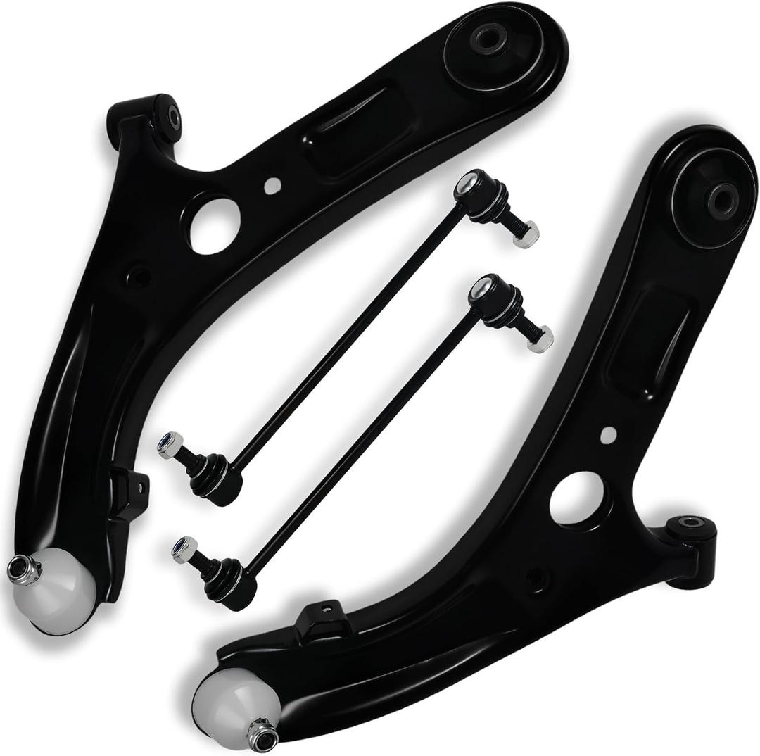 4Pcs Front Lower Control Arm Sway Bar End Link Fit for Hyundai 2011 2012 2013 2014 2015 2016 Elantra, 2013-14 Elantra Coupe, 13-2017 Elantra GT Base, 12-17 Veloster K622232 K622646 K80230