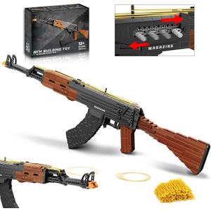 Building Block for Adults, Large Scale Classic Model Kit with Rubber Band Launcher, DIY Assembly Building Set for Boys 14+, Collectible Gift for Model Hobbyists, 1166Pcs