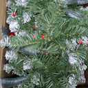 Christmas Garland with Lights 9 FT Artificial Christmas Garland 250 Pieces of Green Rattan Christmas Garland Holiday Artificial Decor for Stairs Wall Door Indoor Outdoor Garland