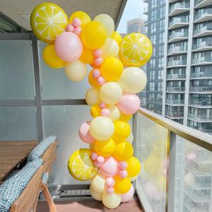 Pastel Yellow Balloon Garland Kit – 127 Pcs Lemon Balloon Arch for Baby Shower, Lemonade Party, Main Squeeze or Bridal Shower Decorations