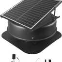 VEVOR 42W Solar Attic Fan, 2800 CFM Smart Roof Vent Built-in Temperature Sensors with Remote Control, Low-Noise & Weatherproof for Attic, Garage, RV Ventilation, 14" Cutout Diameter, Up to 1000 Sq Ft