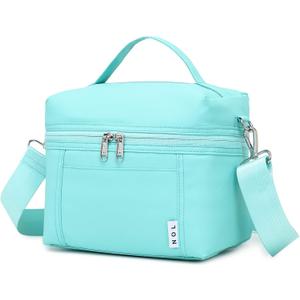 NOL Natural Organic Lifestyle Insulated Lunch Bags for Women Cooler Bag Lightweight Nylon Waterproof Lunch Box For WorkSmall, Cyan