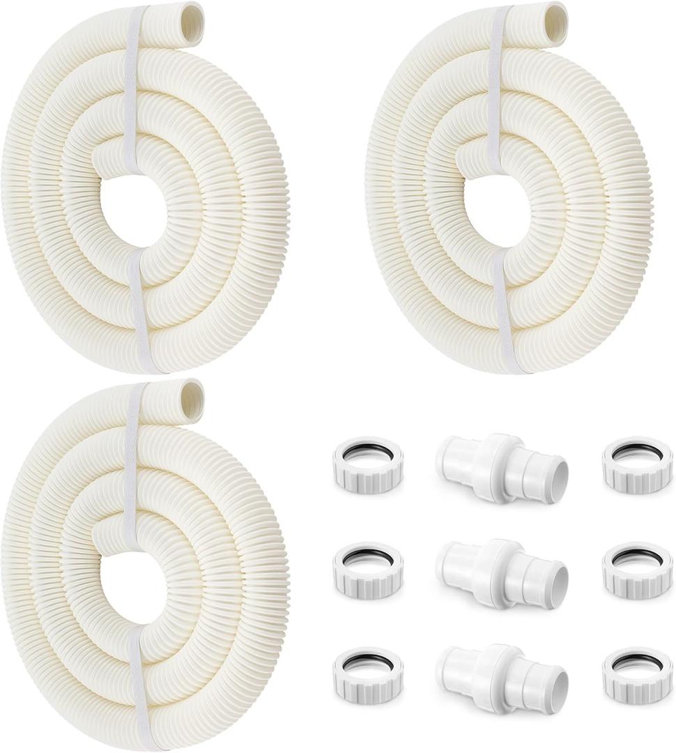 Pool Cleaner Parts, 6 FT 9-100-3102 Feed Hose, Hose Swivel 9-100-3002 and Nut 9-100-3109 Compatible with Polaris 360, Complete Pool Cleaner Replacement Kit(3 Set)