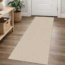 EARTHALL Woven Runner Rug 2x5 Ft Washable Runners for Hallways Cotton Non Slip Rubber Backed Kitchen Runner Braided Indoor Floor Carpet for Entryway, Hallway, Kitchen, Bedroom, Beige/Khaki