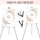 Easel Stand for Wedding Sign & Poster 63'' Easels for Display Portable Art Easel for Floor Adjustable Metal Easel Black