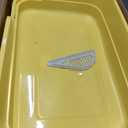 Extra Large Cat Litter Box with High Sides,Cats Boxes for Indoor Cats,Cat Litter Pan for Kitty,Litter Box with Low Entry,Easy to Clean,Anti-Splashing,23.6" x15.7" x5.9" (Yellow)