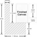 Canvas Floater Frame for 24L" x 36W" Finished Canvas Art, 1.25" Deep Floating Shadow Gap Design, Modern Frame for Oil Paintings & Canvas Prints, Wall Decor for Home & Office, Hardware Included (white)