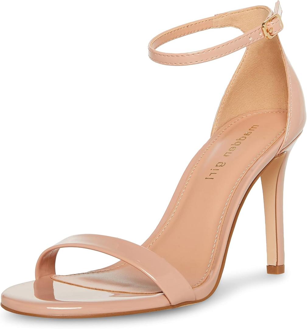 Steve Madden Women's Brazen Heeled Sandals (Beige, 6M)