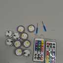 Mini Submersible LED Lights,Small Underwater Tea Lights Candles Waterproof with Remote Battery Operated,RGB Color Changing for Vase Home Party Wedding Table Halloween Pumpkin Centerpieces