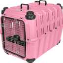 Mammoth Guardian Dog Kennel 36" Heavy Duty Travel & Outdoor Crate for Puppies, Small, Medium & Large Dogs, Secure 3 Bolt Lock, Adventure Ready for Hunting, Camping & Offroad  Pink Shock