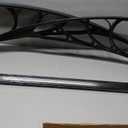 VIVOHOME Polycarbonate Window Door Awning Canopy Transparent with Black Bracket 40 Inch x 80 Inch